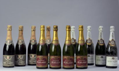 null Ensemble de 12 bouteilles : 4 bouteilles CHAMPAGNE Henri Mandois 1985 - 4 bouteilles...