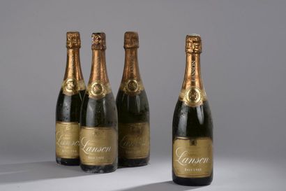 null 4 bouteilles CHAMPAGNE Lanson 1988 