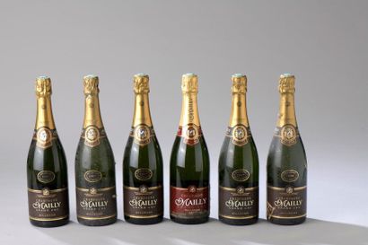 null 6 bouteilles CHAMPAGNE Mailly 1997 (sauf 1 de 1996) 