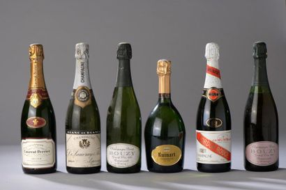 null Ensemble de 6 bouteilles : 1 bouteille CHAMPAGNE Barancourt - 1 bouteille CHAMPAGNE...