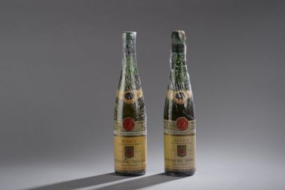 null 2 bouteilles RIESLING "réserve personnelle", Hugel [1981 LB, 1983 MB couleuse]...