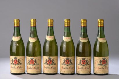 null 6 bouteilles POUILLY-FUME J. Pabiot 1968 (très beaux niveaux) 