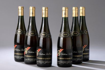 null 6 bouteilles QUARTS DE CHAUME Château de Bellerive 1989 