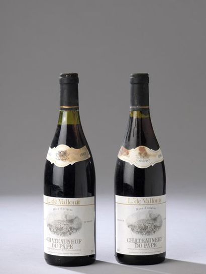 null 2 bouteilles CHÂTEAUNEUF-DU-PAPE L. de Vallouit 1989 (etlt) 