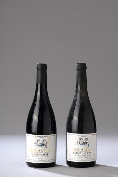 null 2 bouteilles SAINT JOSEPH "Les Anges", L. de Vallouit 1989 