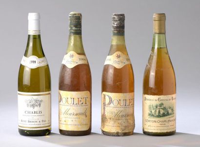 null Ensemble de 4 bouteilles : 1 bouteille CORTON CHARLEMAGNE, Bouchard P&F 1959...