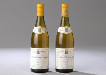 null 2 bouteilles CORTON CHARLEMAGNE, O. Leflaive 1989 (elt)