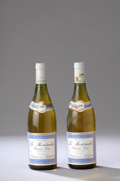 null 2 bouteilles LE MONTRACHET, Chartron et Trébuchet 1989 (etlt) 