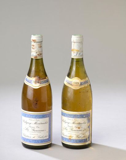 null 2 bouteilles PULIGNY-MONTRACHET "Les Garennes", Chartron et Trébuchet 1989 (elt)...