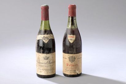 null Ensemble de 2 bouteilles : 1 bouteille MERCUREY Chamirey 1964 (ets, MB) - 1...