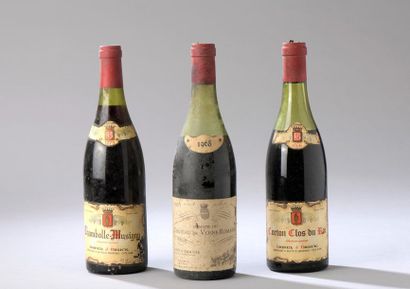 null Ensemble de 3 bouteilles L. Brück : 1 bouteille VOSNE-ROMANEE "du Château",...