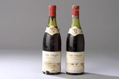 null 2 bouteilles CLOS VOUGEOT, Guy Jeunemaître 1972 (cuvée Hors-Ligne, vinifiée...