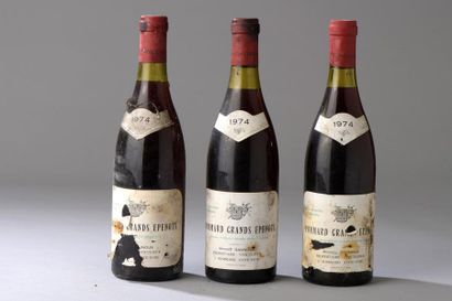null 3 bouteilles POMMARD "Clos des Grands Epenots", Gaunoux 1974 (ea) 