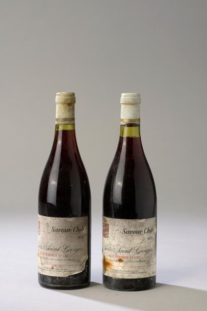 null 2 bouteilles NUITS-ST-GEORGES "Aux Perdrix", Savour Club 1976 