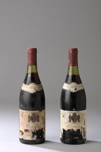 null 2 bouteilles BEAUNE "Montée-Rouge", L. Violland 1978 (eta, TLB) 