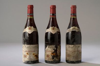 null 3 bouteilles CHAMBERTIN "Clos de Bèze", J. Drouhin 1978 (eta, mais lisibles,...
