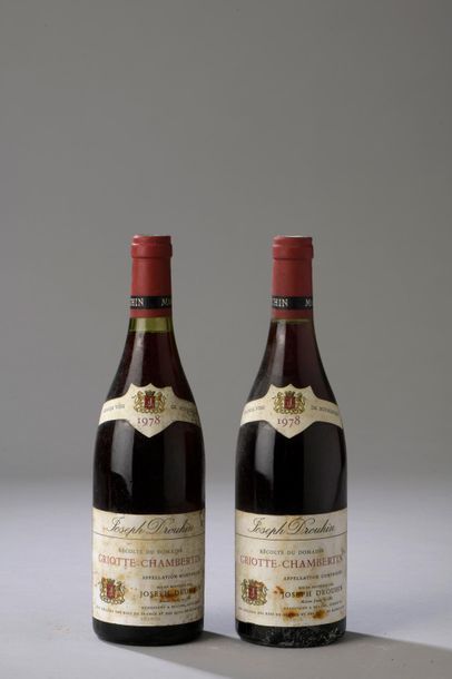 null 2 bouteilles GRIOTTE-CHAMBERTIN, J. Drouhin 1978 (elt) 