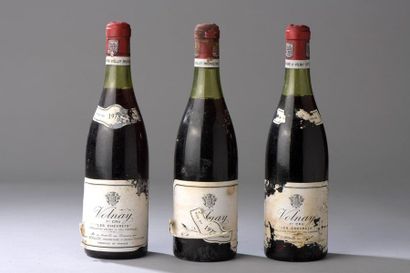 null 3 bouteilles VOLNAY "Chevrets", H. Boillot 1978 (eta, 1 SM LB, 1TLB, 1 LB) 