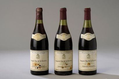 null 3 bouteilles VOUGEOT "Clos de la Perrière", Bertagna 1978 (ela, elt, 2 TLB)...