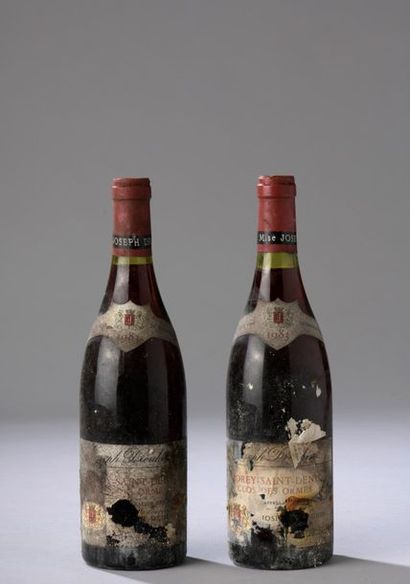null 2 bouteilles MOREY-ST-DENIS "Clos des Ormes", J. Drouhin 1983 (ett, ea) 