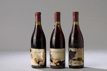 null 3 bouteilles MOREY-ST-DENIS "1er cru", JP Magnien 1983 (eta, SM, lambeaux) 