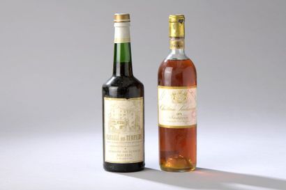 null Ensemble de 2 bouteilles : 1 bouteille CH. SUDUIRAUT, 1° cru Sauternes 1971...