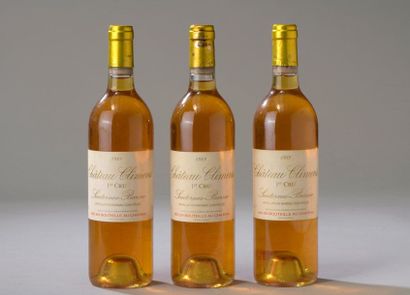 null 3 bouteilles CH. CLIMENS, 1° cru Barsac 1989 (els) 