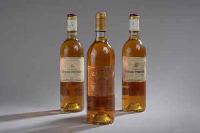 null Ensemble de 3 bouteilles : 2 bouteilles CH. LAFAURIE-PEYRAGUEY, 1° cru Sauternes...