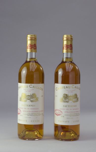 null 2 bouteilles CH. CAILLOU "Private-Cuvée", 2° cru Barsac 1995 
