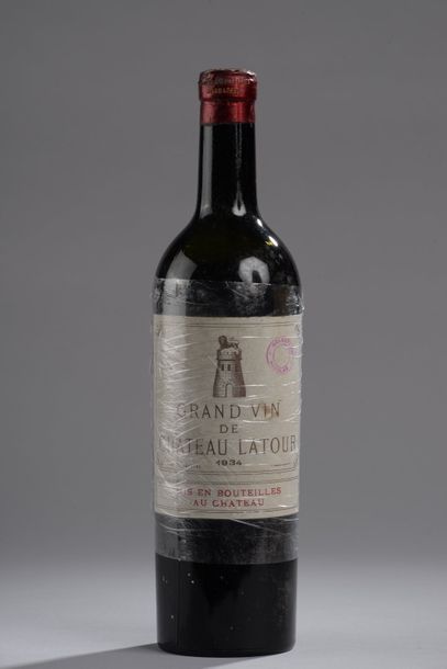 null 1 bouteille CH. LATOUR, 1° cru Pauillac 1934 (B/V) 
