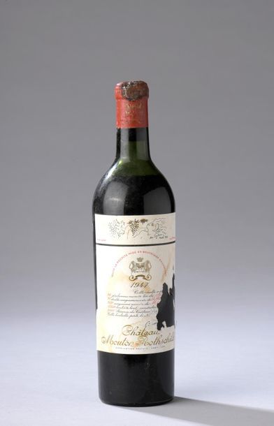null 1 bouteille CH. MOUTON-ROTHSCHILD, 1° cru Pauillac 1947 (eta, tachée, B, traces...