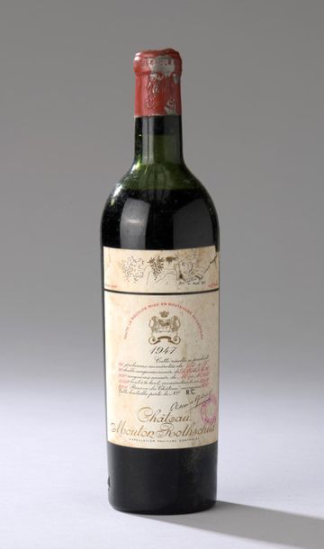 null 1 bouteille CH. MOUTON-ROTHSCHILD, 1° cru Pauillac 1947 (elt, ela, R.C. avec...
