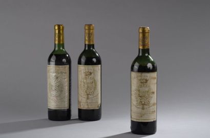 null 3 bouteilles CH. GRUAUD-LAROSE, 2° cru Saint-Julien [2 de 1955 ett, B/V; 1 de...
