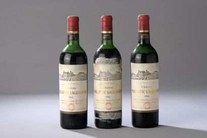 null 3 bouteilles CH. MALARTIC-LAGRAVIERE, Pessac-Léognan 1961 (1 MB, 2 B)
