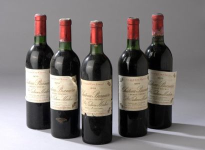 null 5 bouteilles CH. BRANAIRE-DUCRU, 4° cru Saint-Julien 1970 (elt, TLB) 