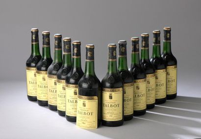 null 12 bouteilles CH. TALBOT, 4° cru St Julien 1970 