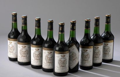 null 9 bouteilles CH. GRUAUD-LAROSE, 2° cru Saint-Julien 1970 (MB)