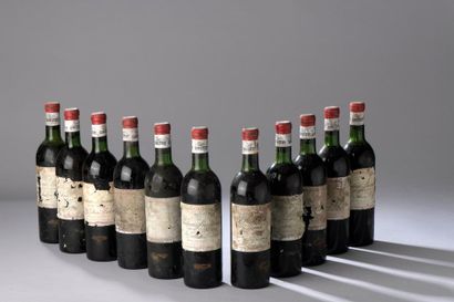 null 11 bouteilles CH. BRANAIRE-DUCRU, 4° cru Saint-Julien 1971 (eta, TLB sauf 2...