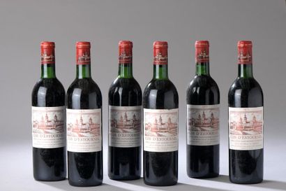 null 6 bouteilles CH. COS-D'ESTOURNEL, 2° cru Saint-Estèphe 1971 (2 TLB, 1 LB) 