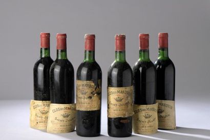 null 6 bouteilles CLOS DU MARQUIS, Saint-Julien 1971 