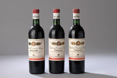 null 3 bouteilles CH. CROIZET-BAGES, 5° cru Pauillac 1972 