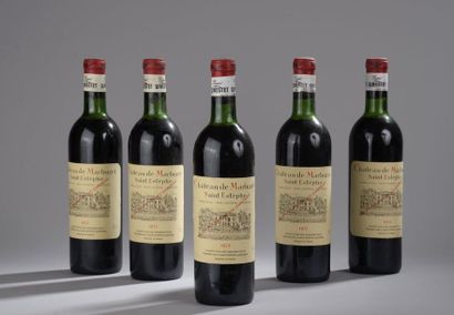 null 5 bouteilles CH. MARBUZET, Saint-Estèphe 1972 (TLB) 