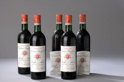 null 5 bouteilles Ch. Poujeaux Moulis 1973 