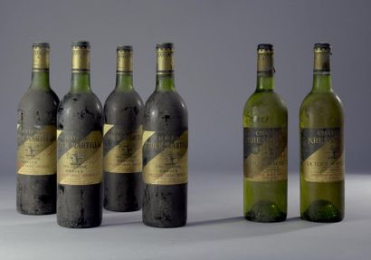 null 6 bouteilles CH. LA TOUR MARTILLAC, Pessac-Léognan [4 rouge de 1973, ets, 1...