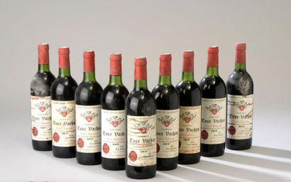 null 9 bouteilles CH. LA TOUR VACHON, St-Emilion 1974 (TLB) 