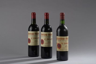 null 3 bouteilles CH. FIGEAC, 1° Grand Cru St-Emilion [1 de 1975 tachée, 2 de 1978,...