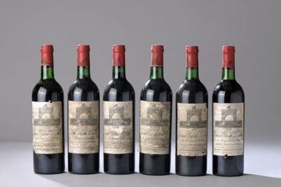 null 6 bouteilles CH. LEOVILLE-LAS-CASES, 2° cru Saint-Julien 1975 (es, elt, J) 