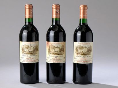 null 3 bouteilles CH. SAINT-PIERRE, 4° cru Saint-Julien 1990 (elt) 