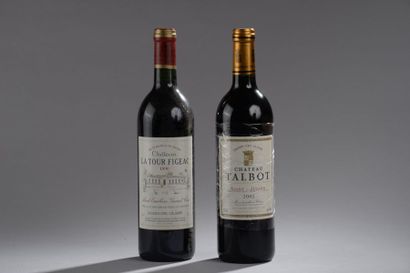 null Ensemble de 2 bouteilles : 1 bouteille CH. TALBOT, 4° cru Saint-Julien 2002...
