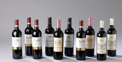 null 10 bouteilles MEDOC (La Cardonne 2003, Tour Prignac 2010, Rollan de By 2011…)...